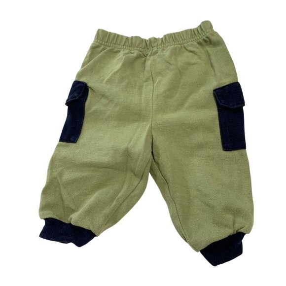 Childrens Apparel Boys Infant baby Size 3 6 months Pull On Green Blue Jogger Car - Picture 1 of 4